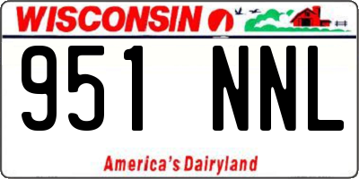 WI license plate 951NNL