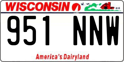 WI license plate 951NNW