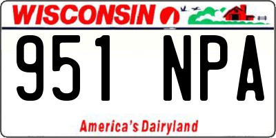 WI license plate 951NPA