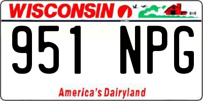 WI license plate 951NPG