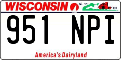 WI license plate 951NPI