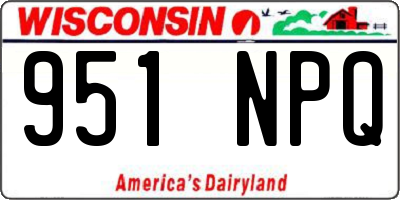 WI license plate 951NPQ