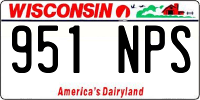 WI license plate 951NPS