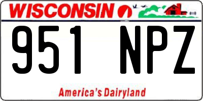 WI license plate 951NPZ