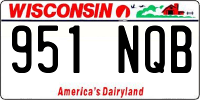WI license plate 951NQB