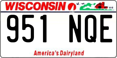 WI license plate 951NQE