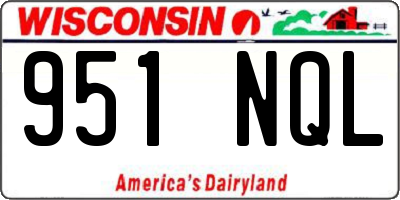 WI license plate 951NQL