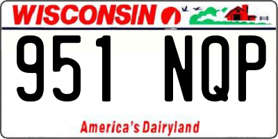 WI license plate 951NQP
