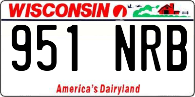 WI license plate 951NRB