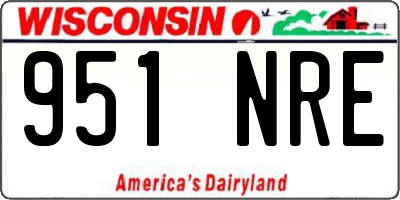 WI license plate 951NRE