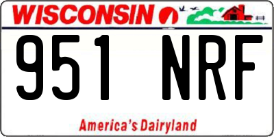 WI license plate 951NRF