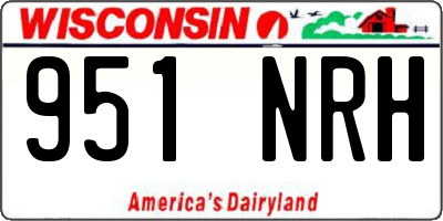 WI license plate 951NRH