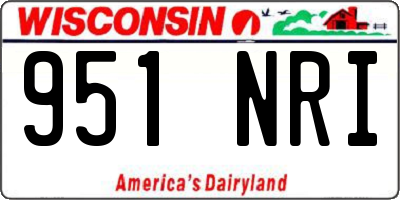 WI license plate 951NRI