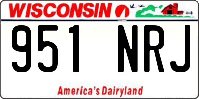 WI license plate 951NRJ