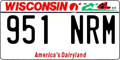 WI license plate 951NRM