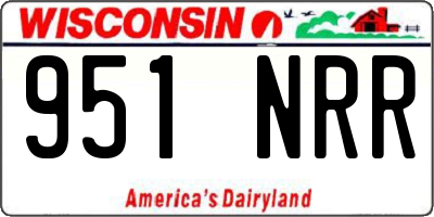 WI license plate 951NRR