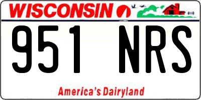 WI license plate 951NRS
