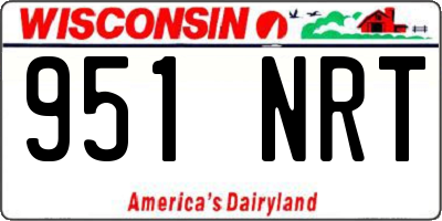 WI license plate 951NRT