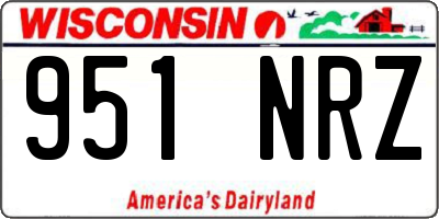 WI license plate 951NRZ