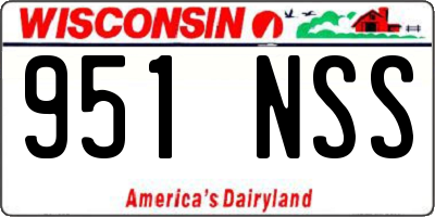 WI license plate 951NSS