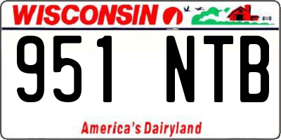 WI license plate 951NTB