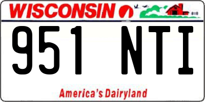 WI license plate 951NTI