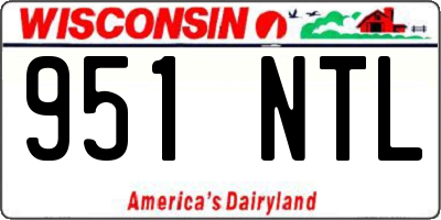 WI license plate 951NTL
