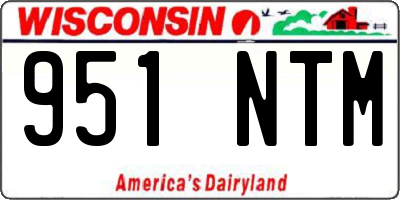 WI license plate 951NTM