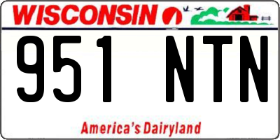 WI license plate 951NTN