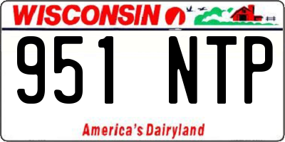 WI license plate 951NTP