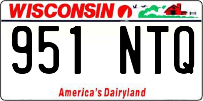 WI license plate 951NTQ