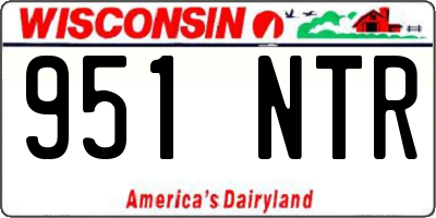 WI license plate 951NTR