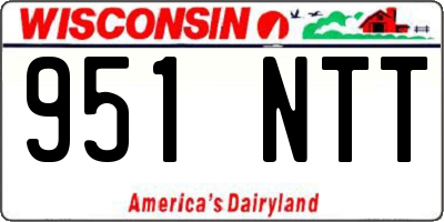 WI license plate 951NTT