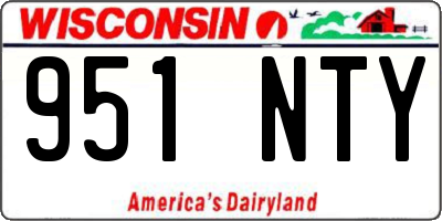 WI license plate 951NTY