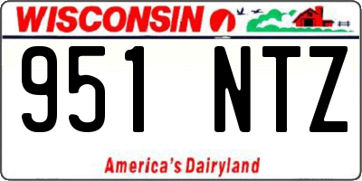 WI license plate 951NTZ