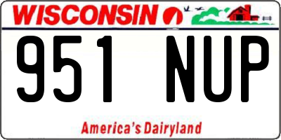 WI license plate 951NUP