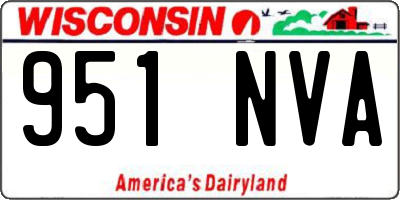 WI license plate 951NVA