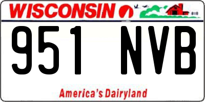 WI license plate 951NVB