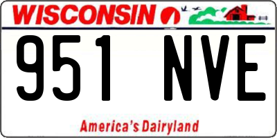 WI license plate 951NVE