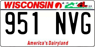 WI license plate 951NVG