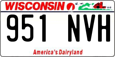 WI license plate 951NVH