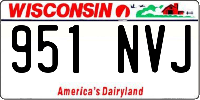 WI license plate 951NVJ