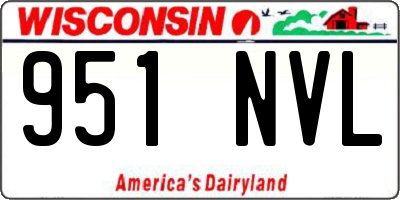 WI license plate 951NVL