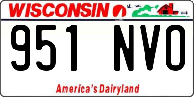 WI license plate 951NVO