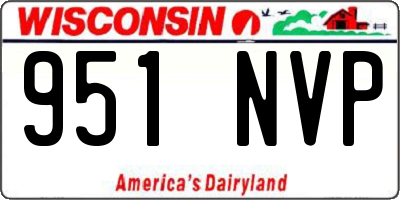 WI license plate 951NVP