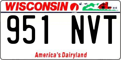 WI license plate 951NVT
