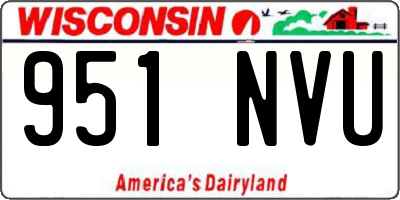 WI license plate 951NVU