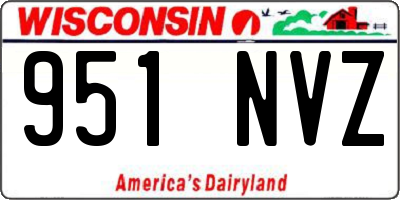 WI license plate 951NVZ