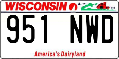 WI license plate 951NWD
