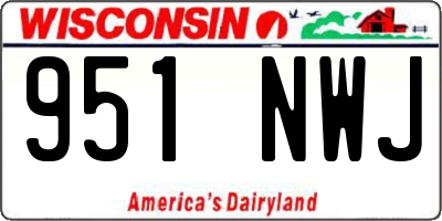 WI license plate 951NWJ
